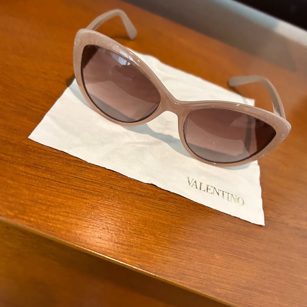 Valentino Tan Designer Sunglasses